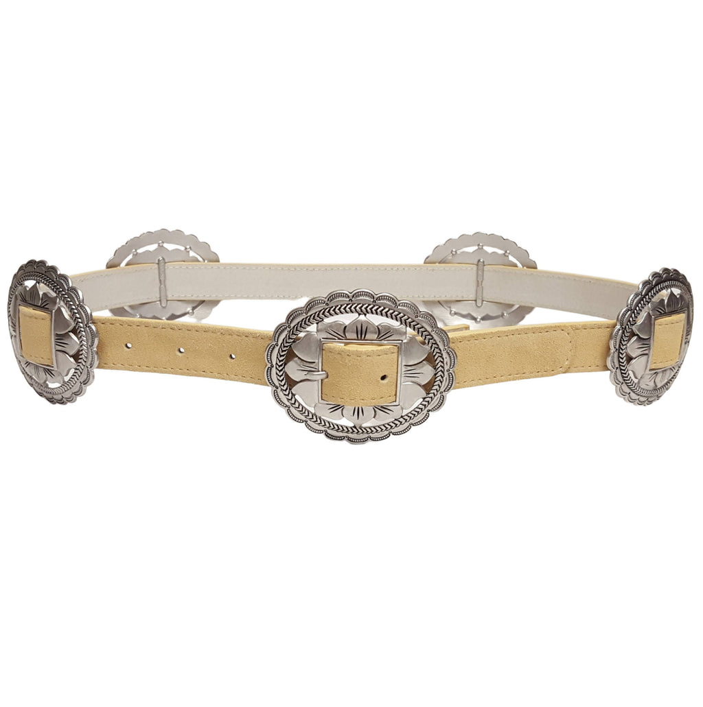 Genuine Suede Concho Belt