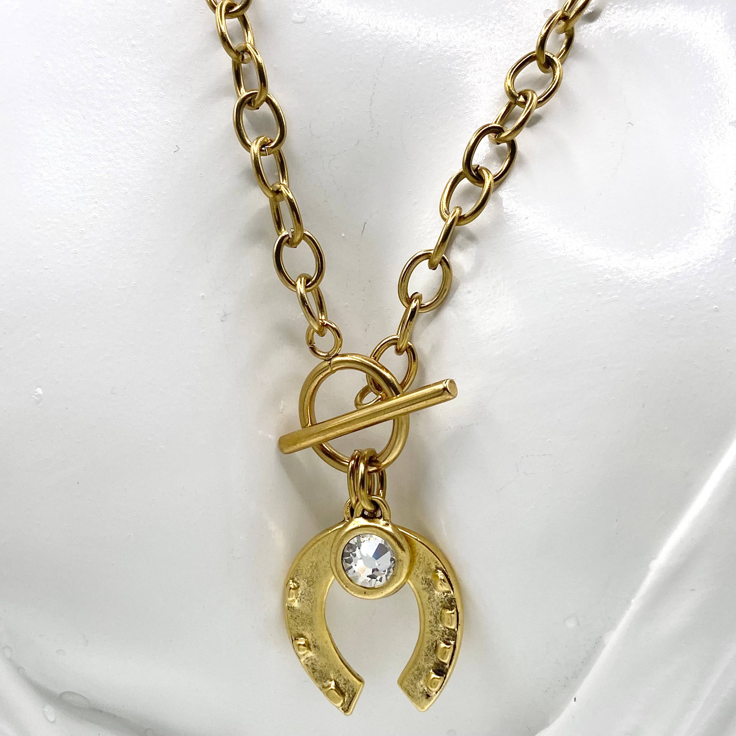 Horse shoe luxe symbol of lucky fortune 