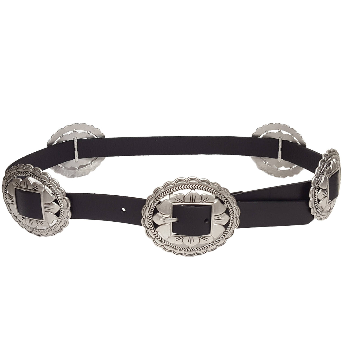 Genuine Suede Concho Belt