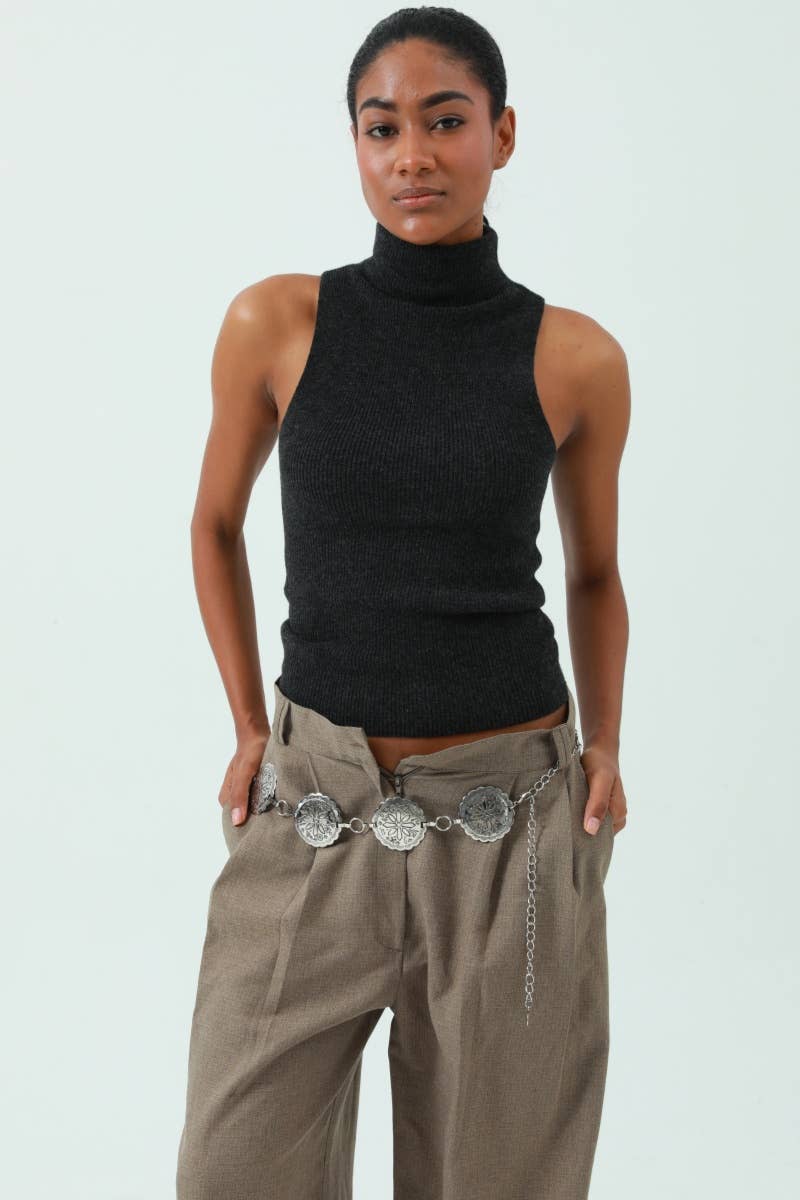 Ethnic Carved Chain Belt – Vintage Style