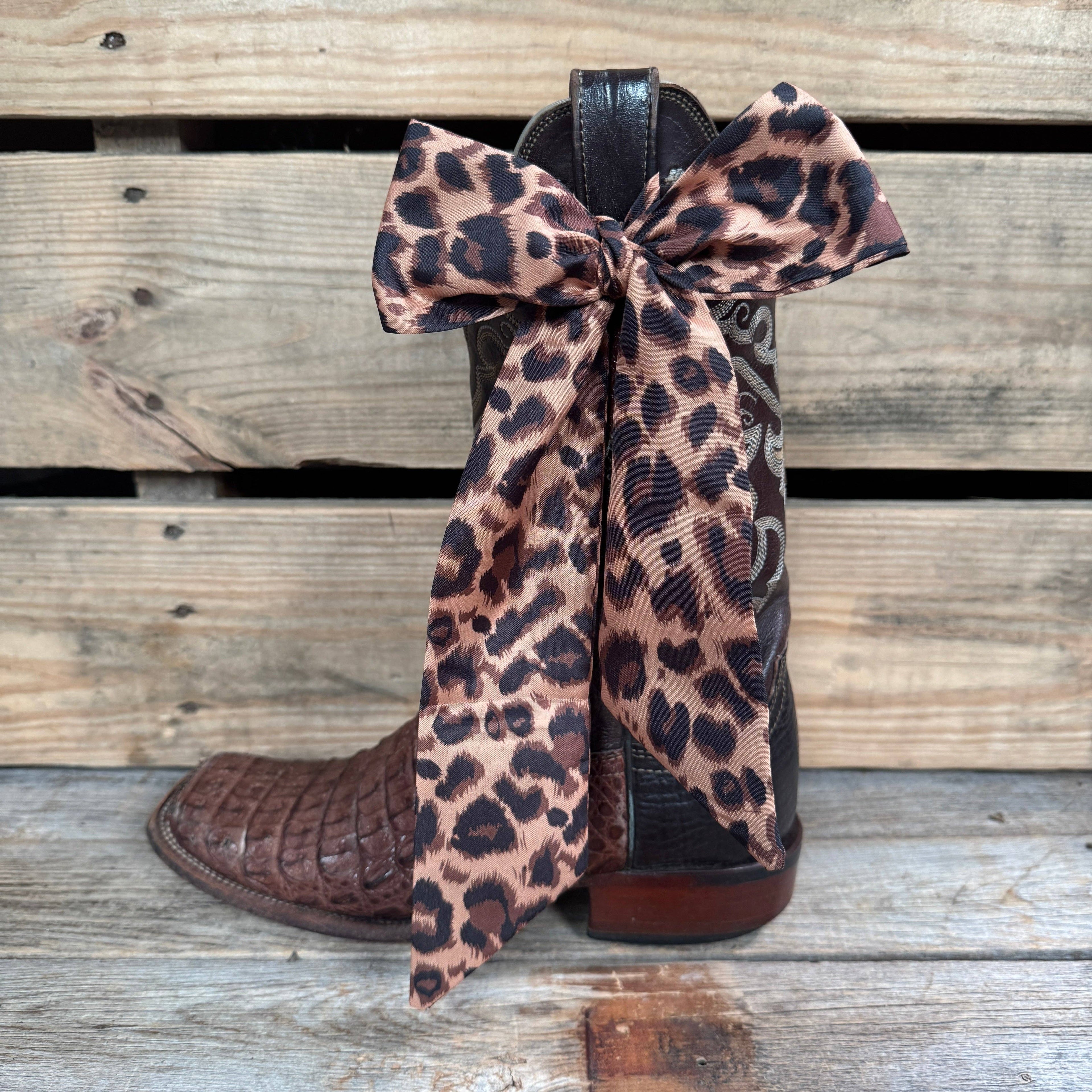 Brown and Black Western Skinny Mini Wild Rag Scarf