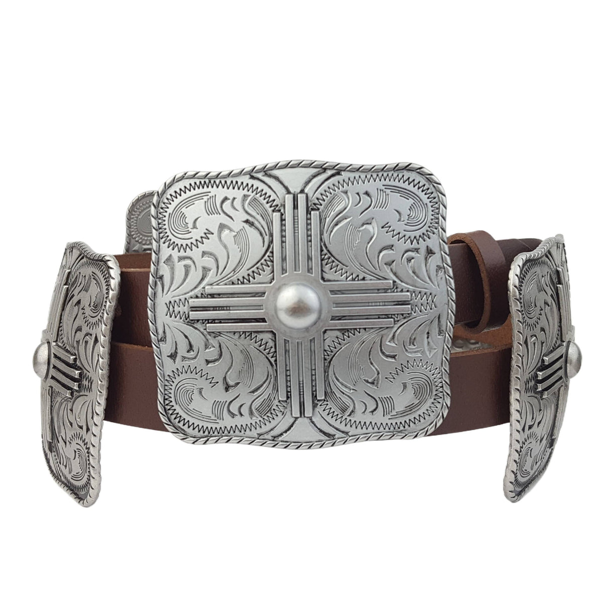 Genuine Leather Concho Belt