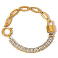 Baguette Lock Bracelet Water Resistant