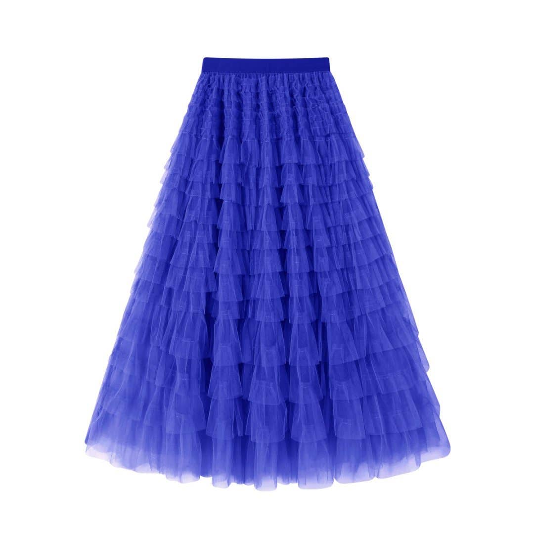 Mesh Tiered Skirt