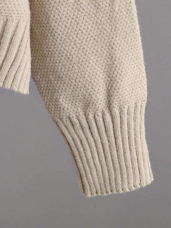 Stylish Loose High-Low Long Sleeve Sweater + Wide Leg Pants