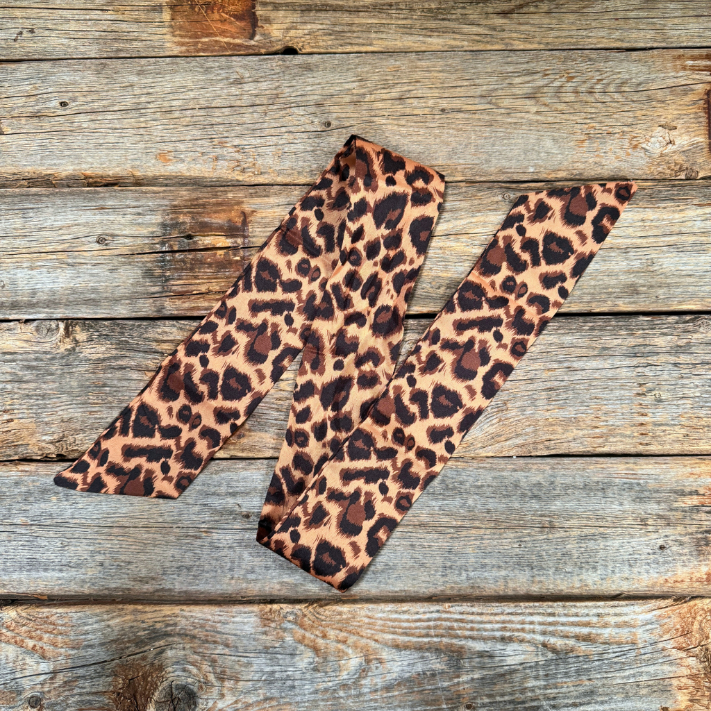 Brown and Black Western Skinny Mini Wild Rag Scarf
