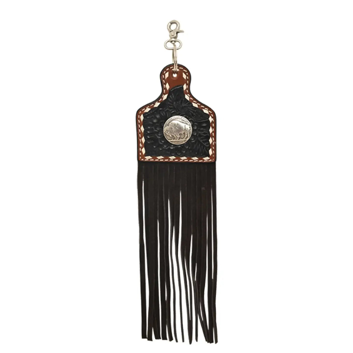 Black with Buckstitch Bag Charm