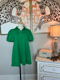 Emerald Puff Sleeve Polo Dress