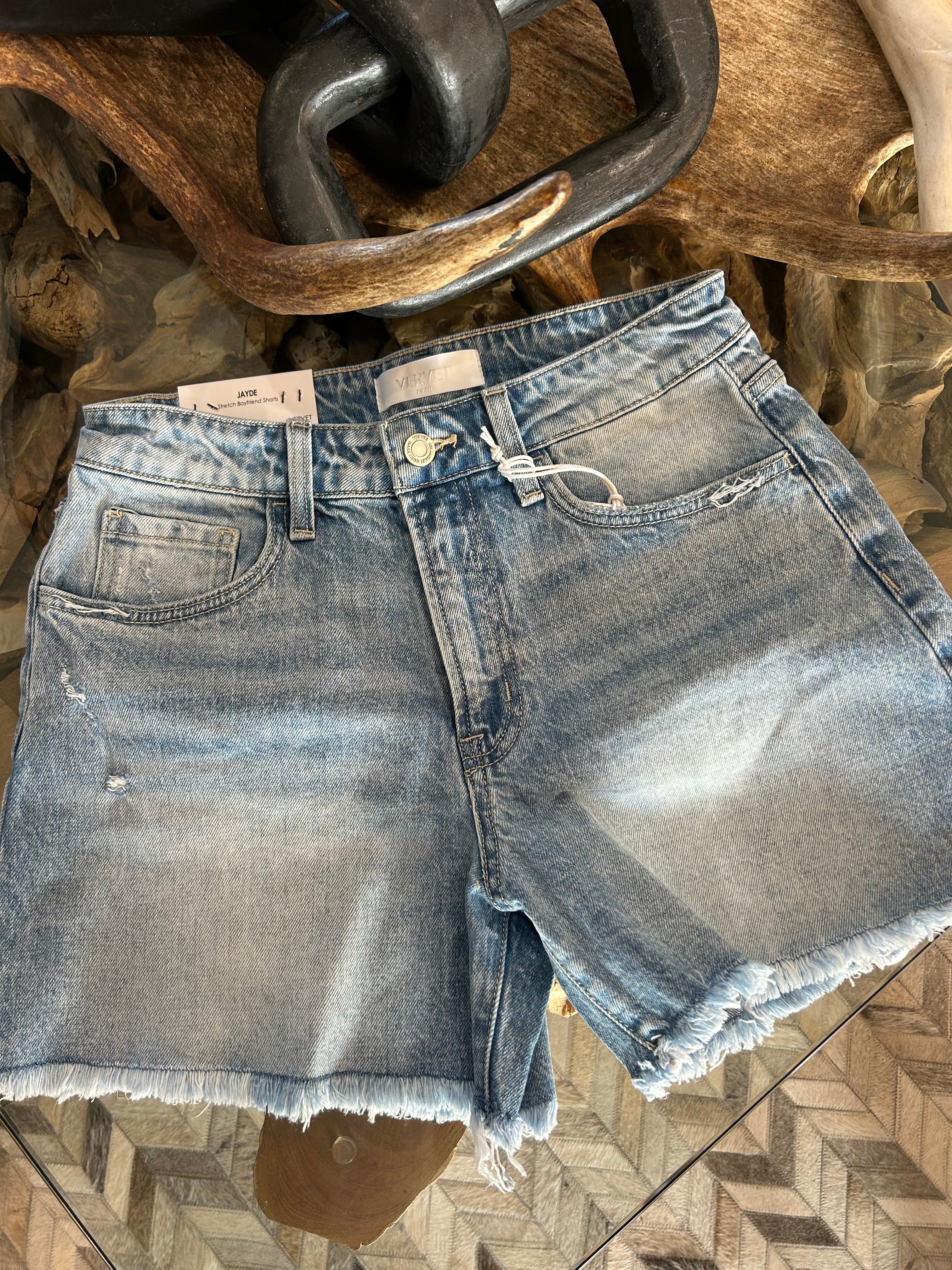 High Rise Boyfriend Shorts