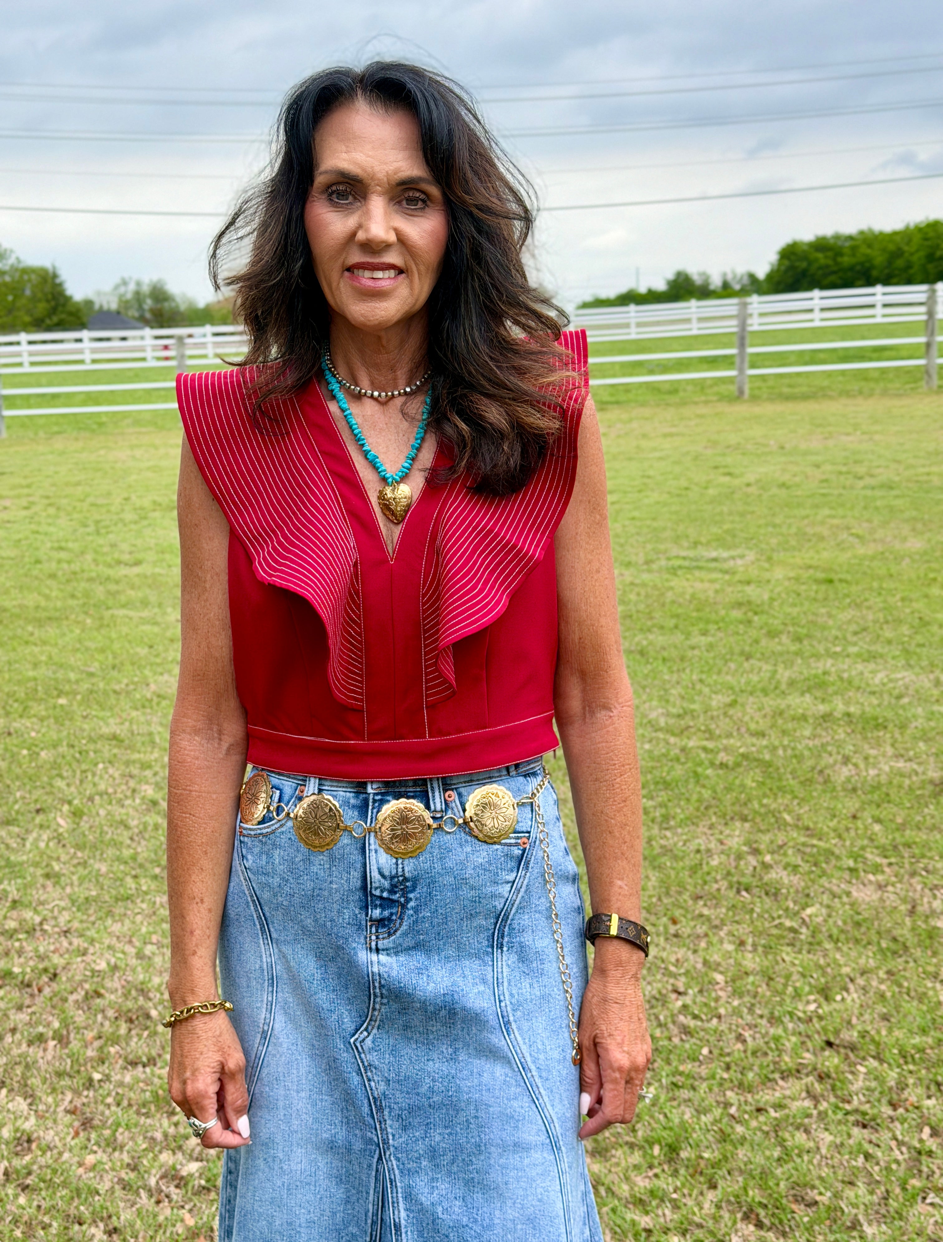 Denim Maxi Skirt