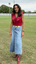 Denim Maxi Skirt