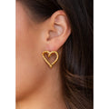 Gold Rope Heart Earrings