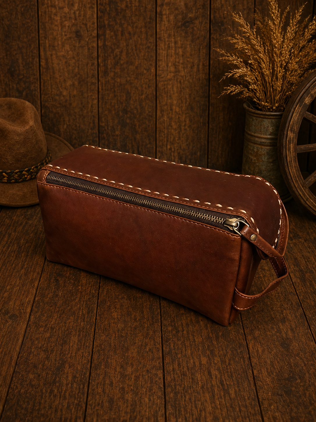 Leather Toiletry Bag