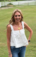 Sleeveless Peplum Hem Top